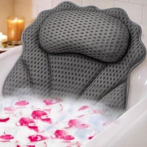 Ergonomic Luxury Bathtub Bath Pillow Head Neck Shoulder and Back Support